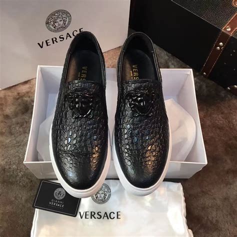 gianni versace leather shoes moccasins|versace sneakers for men.